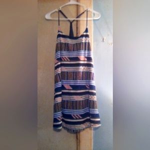 MIXED COLOR ADJUSTABLE STRAPS DRESS